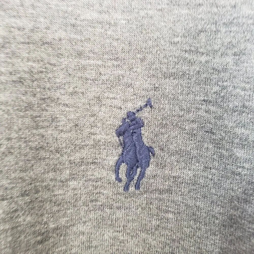 Polo Ralph Lauren Men's 1/4 Zip Pullover Long Sleeve Shirt Gray‎ Size Large